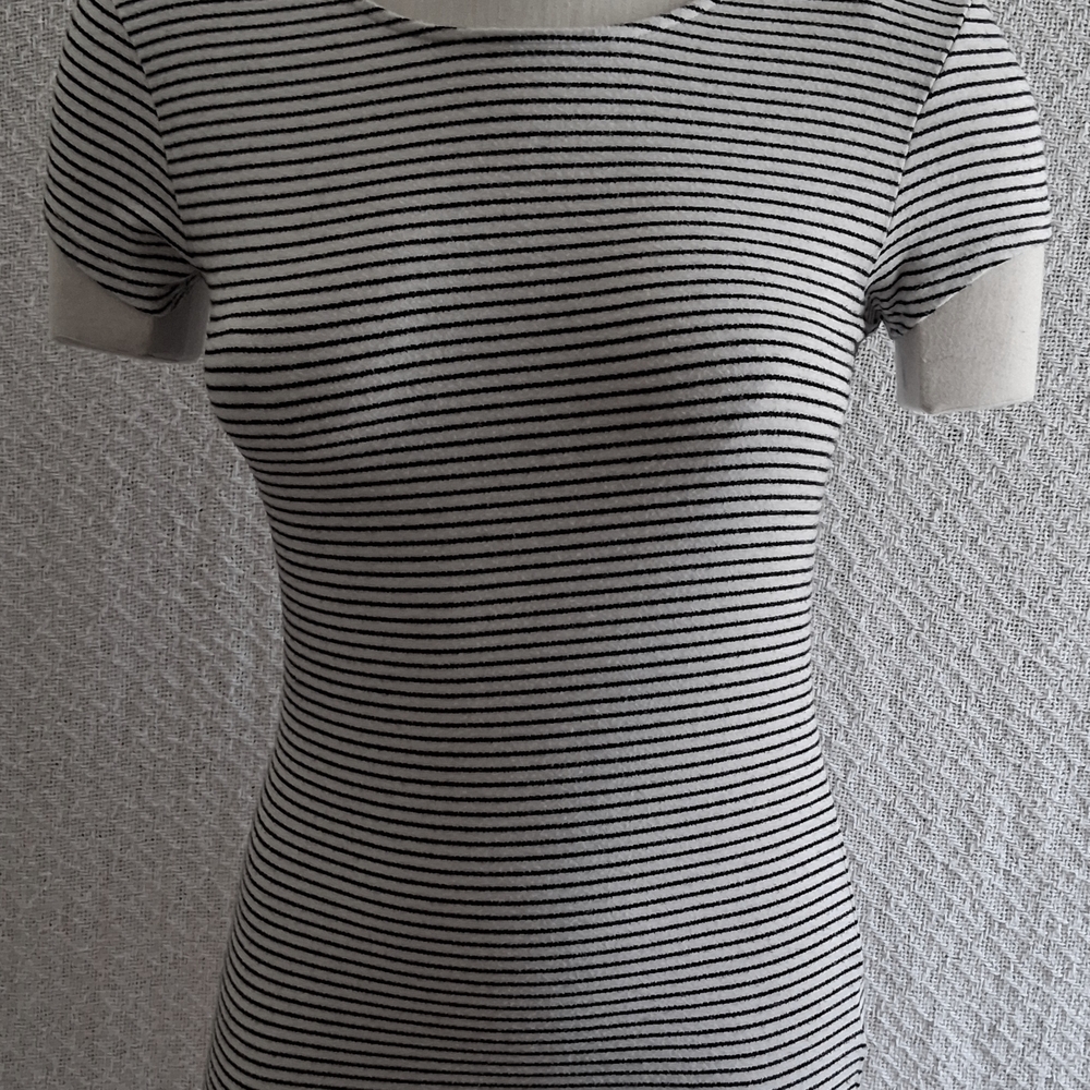 Rachel Zoe Top Small Cream With Black Stripes